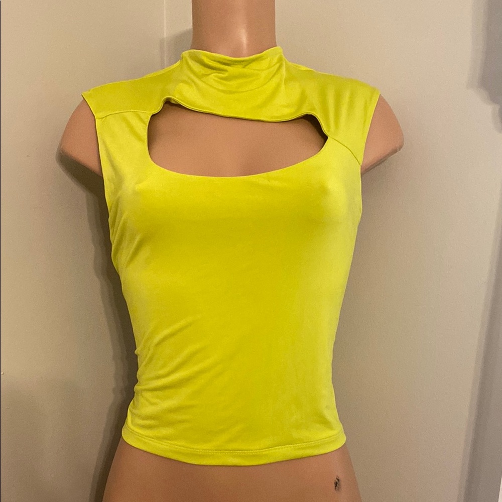 Lime Green Sleeveless Women's Top